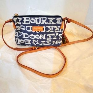 Dooney & Bourke Blue and Tan Crossbody Bag